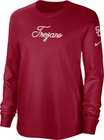 Nike Women's USC Trojans Cardinal Cotton Letterman Long Sleeve T-Shirt