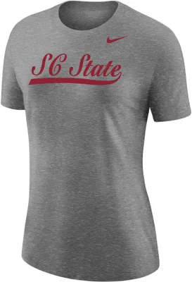 Nike Women's South Carolina State Bulldogs Grey Varsity Script T-Shirt