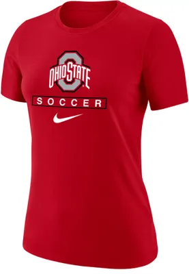 Nike Women's Ohio State Buckeyes Scarlet Soccer Core Cotton T-Shirt