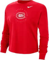 Nike Women's St. Cloud State Huskies Spirit Red Boxy Cropped Long Sleeve T-Shirt