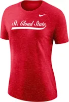 Nike Women's St. Cloud State Huskies Spirit Red Varsity Script T-Shirt