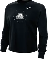 Nike Women's TCU Horned Frogs Black Boxy Cropped Long Sleeve T-Shirt