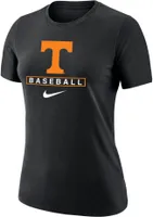 Nike Women's Tennessee Volunteers Black Baseball Core Cotton T-Shirt