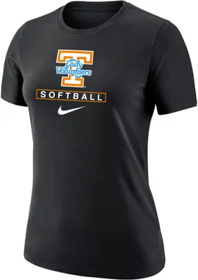 Nike Women's Tennessee Lady Volunteers Black Softball Core Cotton T-Shirt