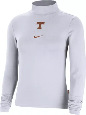 Nike Women's Texas Longhorns White Essential Mock Neck Long Sleeve Shirt