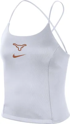 Nike Women's Texas Longhorns White Icon Clash Tieback Tank Top