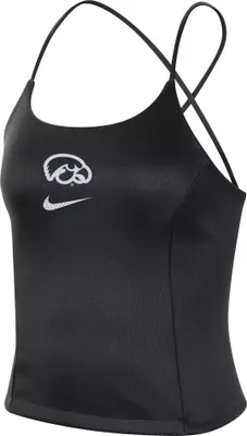 Nike Women's Iowa Hawkeyes Black Icon Clash Tieback Tank Top