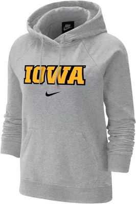 Nike Women's Iowa Hawkeyes Grey Varsity Pullover Hoodie