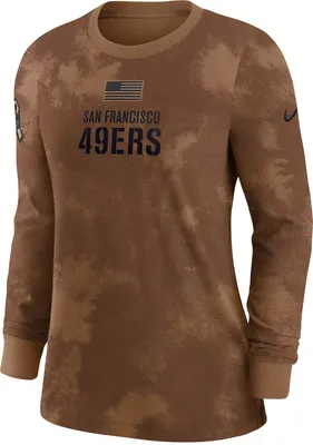 Nike Women's San Francisco 49ers 2023 Salute to Service Brown Long Sleeve T-Shirt