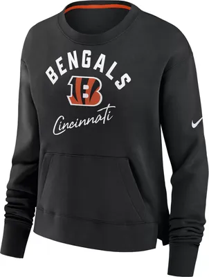 Nike Women's Cincinnati Bengals Arch Team High Hip Black Cropped Crew