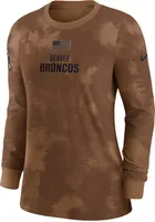 Nike Women's Denver Broncos 2023 Salute to Service Brown Long Sleeve T-Shirt