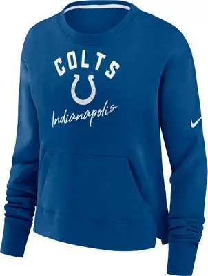 Nike Women's Indianapolis Colts Arch Team High Hip Blue Cropped Crew