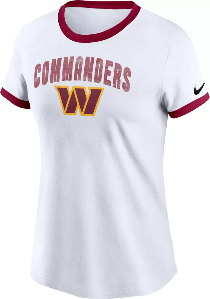 Nike Women's Washington Commanders Rewind Team Stacked White T-Shirt