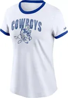 Nike Women's Dallas Cowboys Rewind White T-Shirt