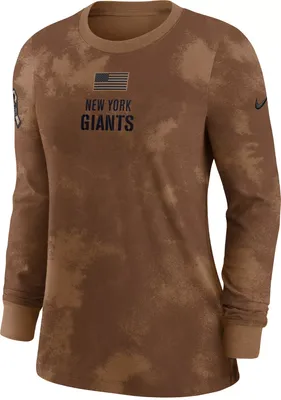 Nike Women's New York Giants 2023 Salute to Service Brown Long Sleeve T-Shirt