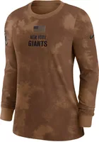 Nike Women's New York Giants 2023 Salute to Service Brown Long Sleeve T-Shirt