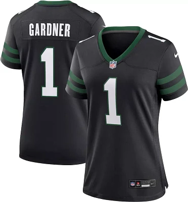 Nike Women's New York Jets Ahmad Sauce Gardner #1 Alternate Black Game Jersey