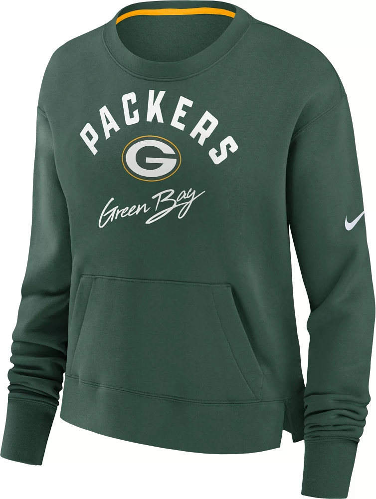 Nike Women's Green Bay Packers Arch Team Green Crew Sweatshirt