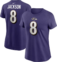 Nike Women's Baltimore Ravens Lamar Jackson #8 Purple T-Shirt