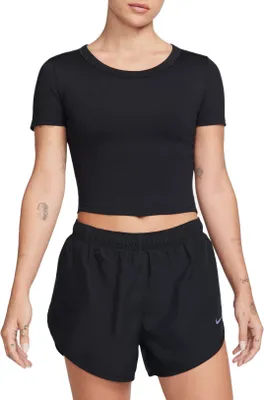 Nike Women's One Fitted Dri-FIT Short-Sleeve Cropped Top