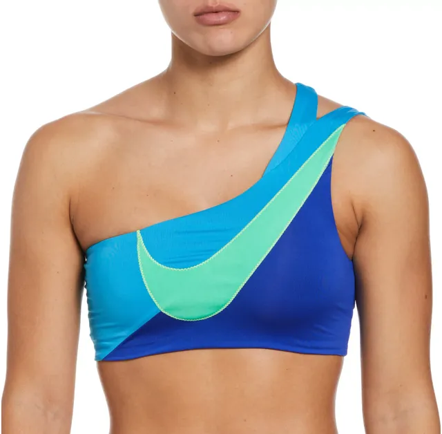 Dick's Sporting Goods Nike Women's Swoosh Medium-Support Asymmetrical  Sports Bra