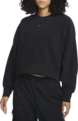 Nike Sportswear Women's Plush Oversized Crew-Neck Mod Crop Sweatshirt