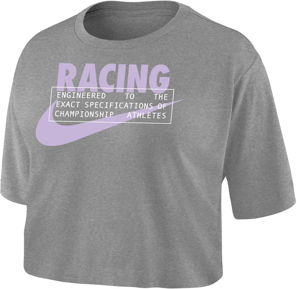 Nike Women's Racing Louisville FC 2023 Wordmark Grey Crop Top