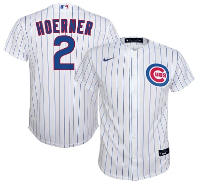 Nike Youth Chicago Cubs Nico Hoerner #2 White Home Cool Base Jersey