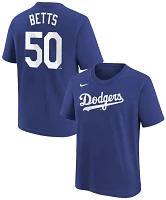 Nike Youth Los Angeles Dodgers Mookie Betts #50 Blue Home T-Shirt