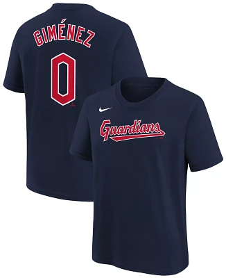 Nike Youth Cleveland Guardians Andrés Giménez #0 Navy Home T-Shirt