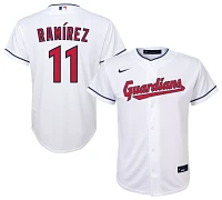 Nike Youth Cleveland Guardians José Ramírez #11 White Home Cool Base Jersey