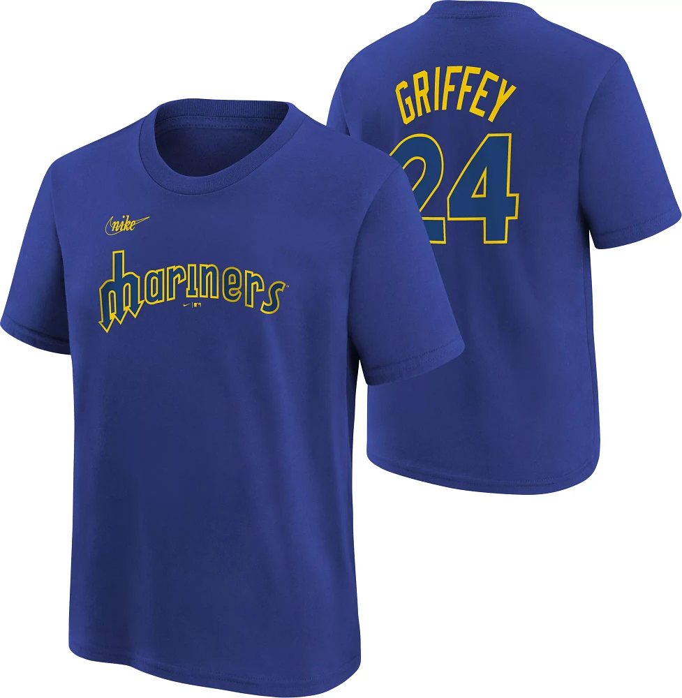 Nike Youth Seattle Mariners Cooperstown Ken Griffey Jr. #24 Blue T-Shirt