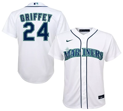 Nike Youth Seattle Mariners Ken Griffey Jr. #24 White Home Cool Base Jersey