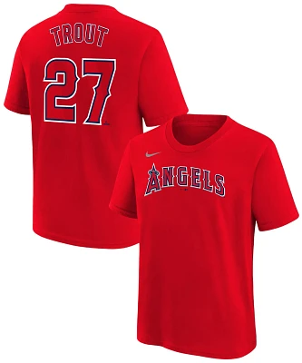 Nike Youth Los Angeles Angels Mike Trout #27 Red Home T-Shirt