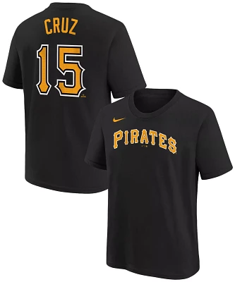 Nike Youth Pittsburgh Pirates Oneil Cruz #15 Black Home T-Shirt