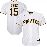 Nike Youth Pittsburgh Pirates Oneil Cruz #15 White Home Cool Base Jersey