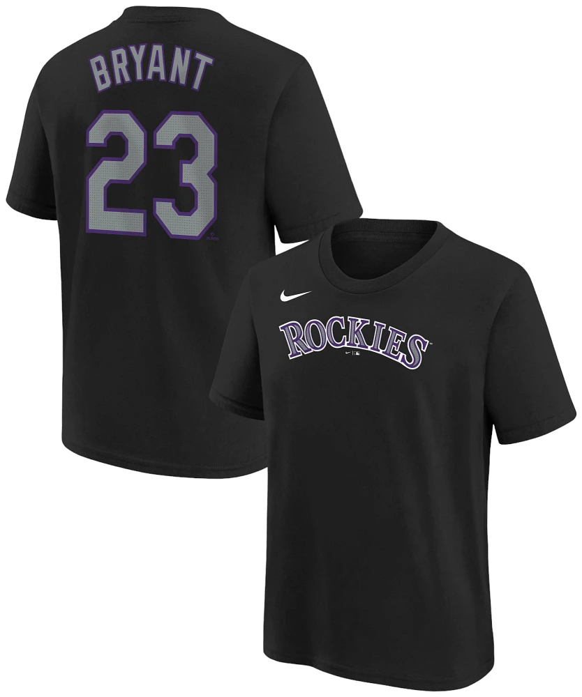 Nike Youth Colorado Rockies Kris Bryant #23 Black Home T-Shirt