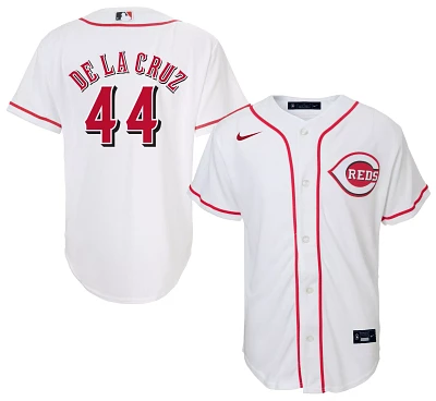 Nike Youth Cincinnati Reds Elly De La Cruz #44 White Home Cool Base Jersey