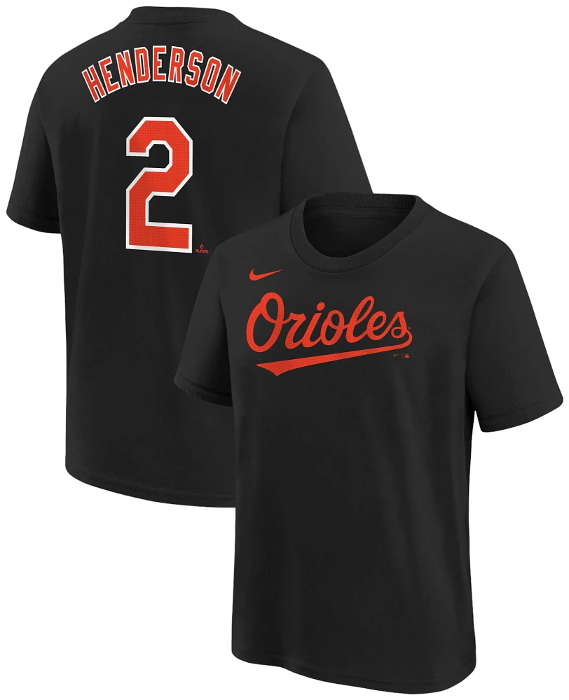 Nike Youth Baltimore Orioles Gunnar Henderson #2 Black Home T-Shirt