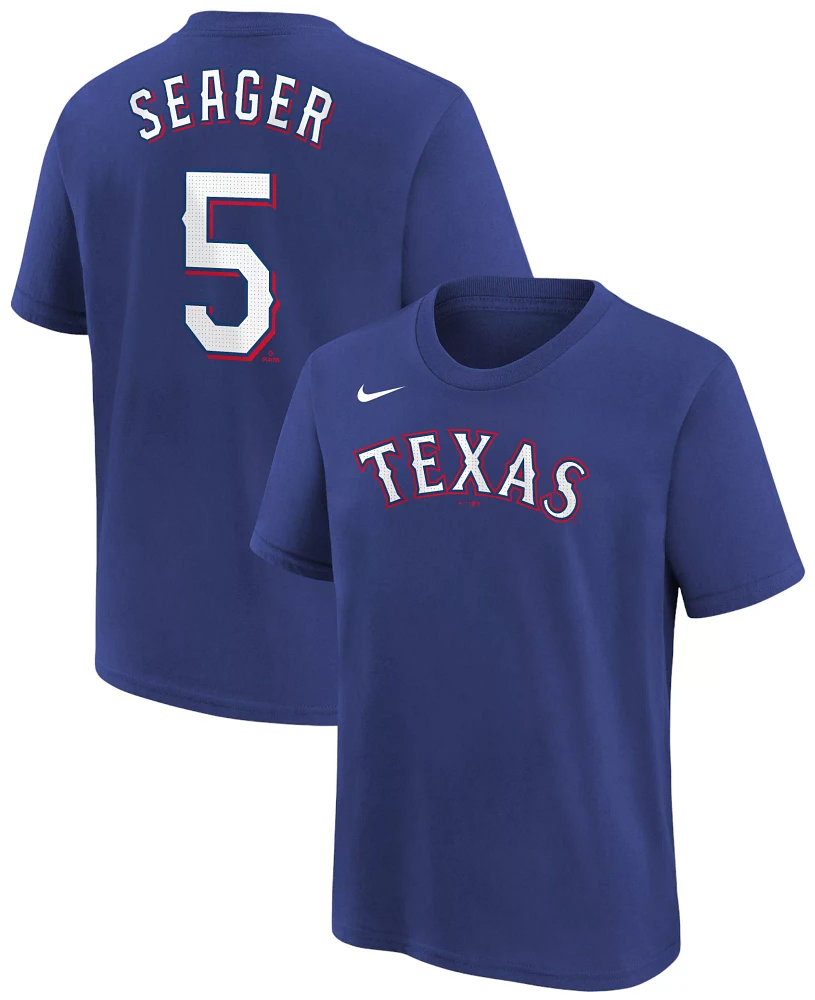 Nike Youth Texas Rangers Corey Seager #5 Blue Home T-Shirt