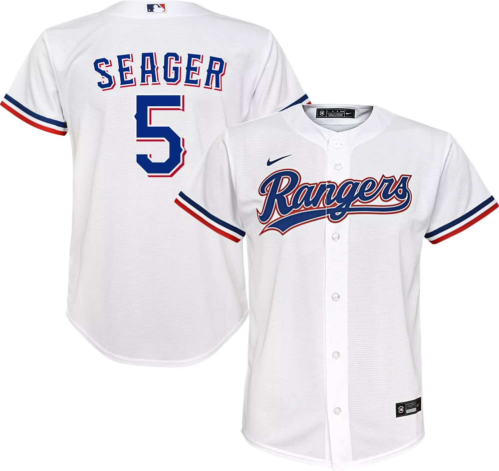 Nike Youth Texas Rangers Corey Seager #5 White 4-7 Home Cool Base Jersey