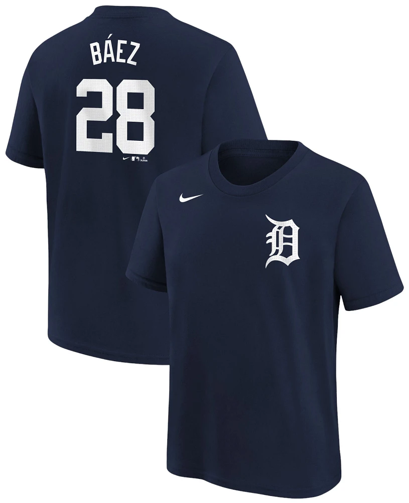 Nike Youth Detroit Tigers Javier Báez #28 Navy Home T-Shirt