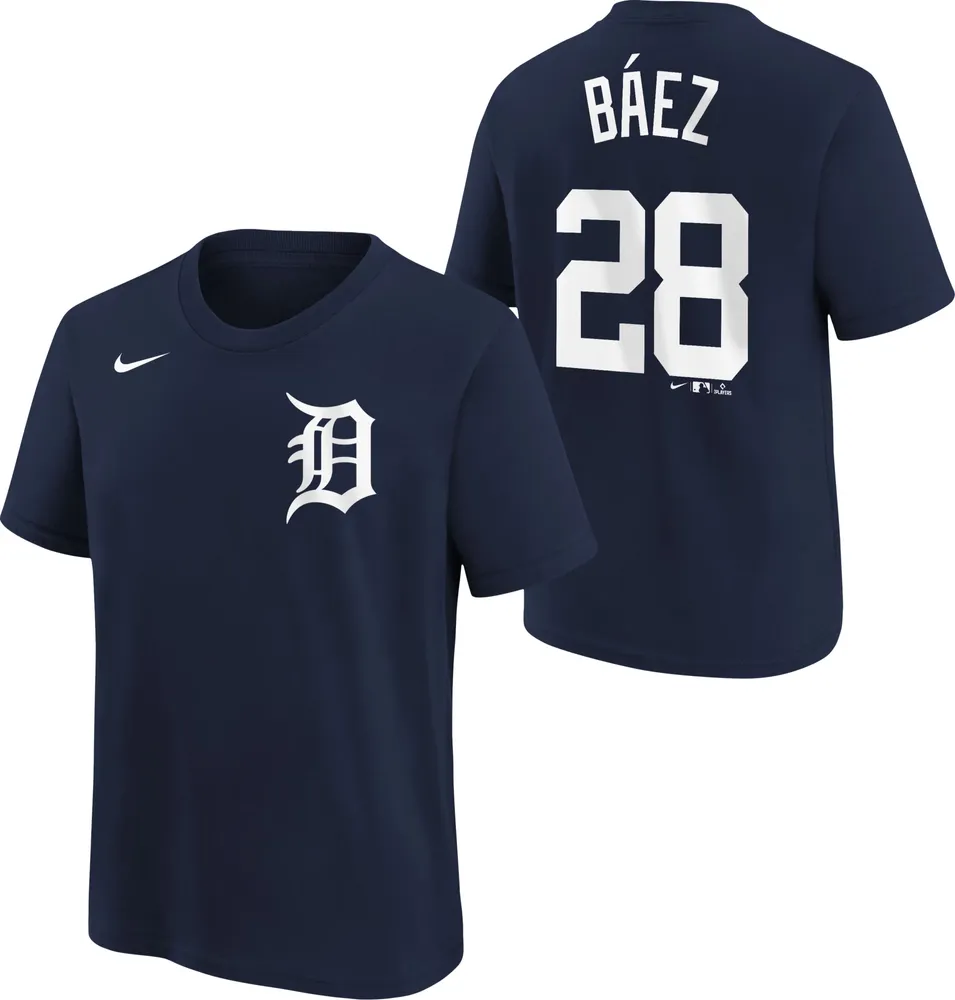 Nike Youth Detroit Tigers Javier Báez #28 Navy Home T-Shirt