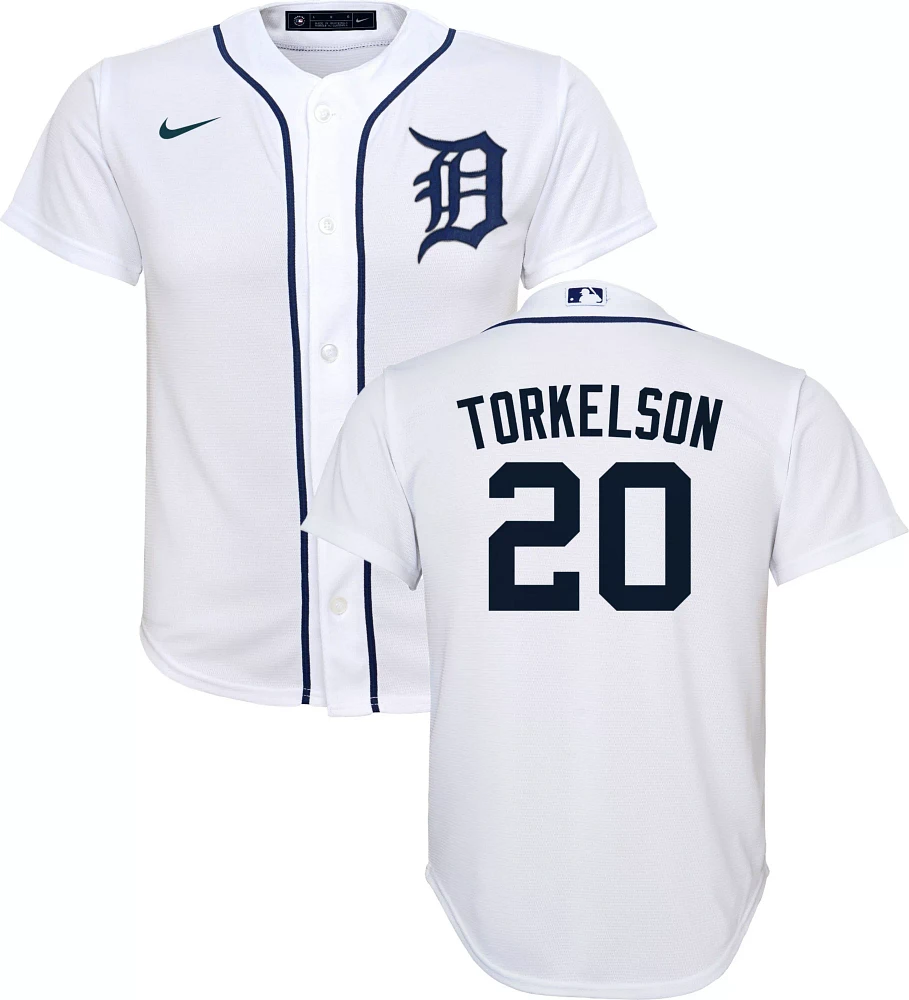 Nike Youth Detroit Tigers Spencer Torkelson #20 White Cool Base Home Jersey