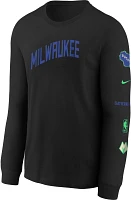 Nike Youth 2023-24 City Edition Milwaukee Bucks Max90 Long Sleeve T-Shirt