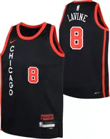 Nike Youth 2023-24 City Edition Chicago Bulls Zach LaVine #8 Black Swingman Jersey