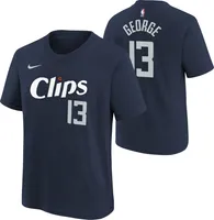 Nike Youth 2023-24 City Edition Los Angeles Clippers Paul George #13 Navy T-Shirt