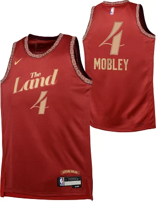 Nike Youth 2023-24 City Edition Cleveland Cavaliers Evan Mobley #4 Red Swingman Jersey