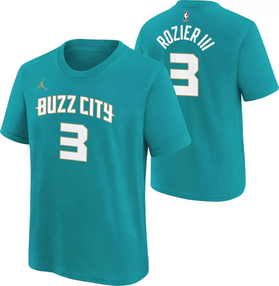 Jordan Youth 2023-24 City Edition Charlotte Hornets Terry Rozier #3 Teal T-Shirt