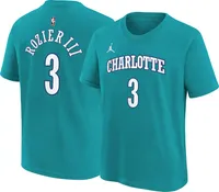 Nike Youth Charlotte Hornets Terry Rozier #3 Teal Hardwood Classic T-Shirt